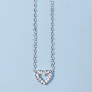 NEW Nadri Pave Heart Pendant Necklace